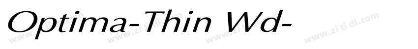 Optima-Thin Wd字体转换